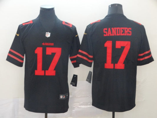 Men's San Francisco 49ers Emmanuel Sanders #17 Black Game Jersey1
