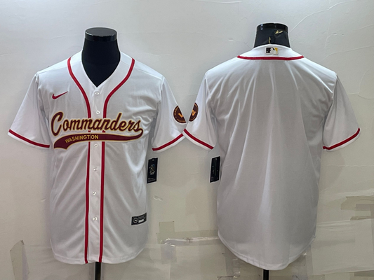 Men's Washington Commanders White Blank Jersey1