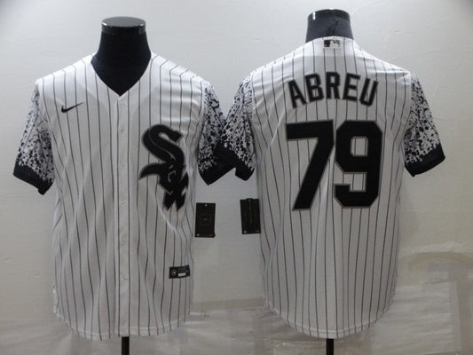 Men's Chicago White Sox Jose Abreu #79 White Authentic Game Jersey1