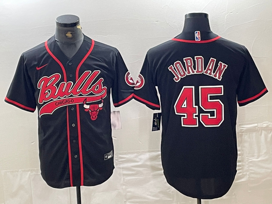 Men's Chicago Bulls Michael Jordan #45 Black Limited Player Jersey