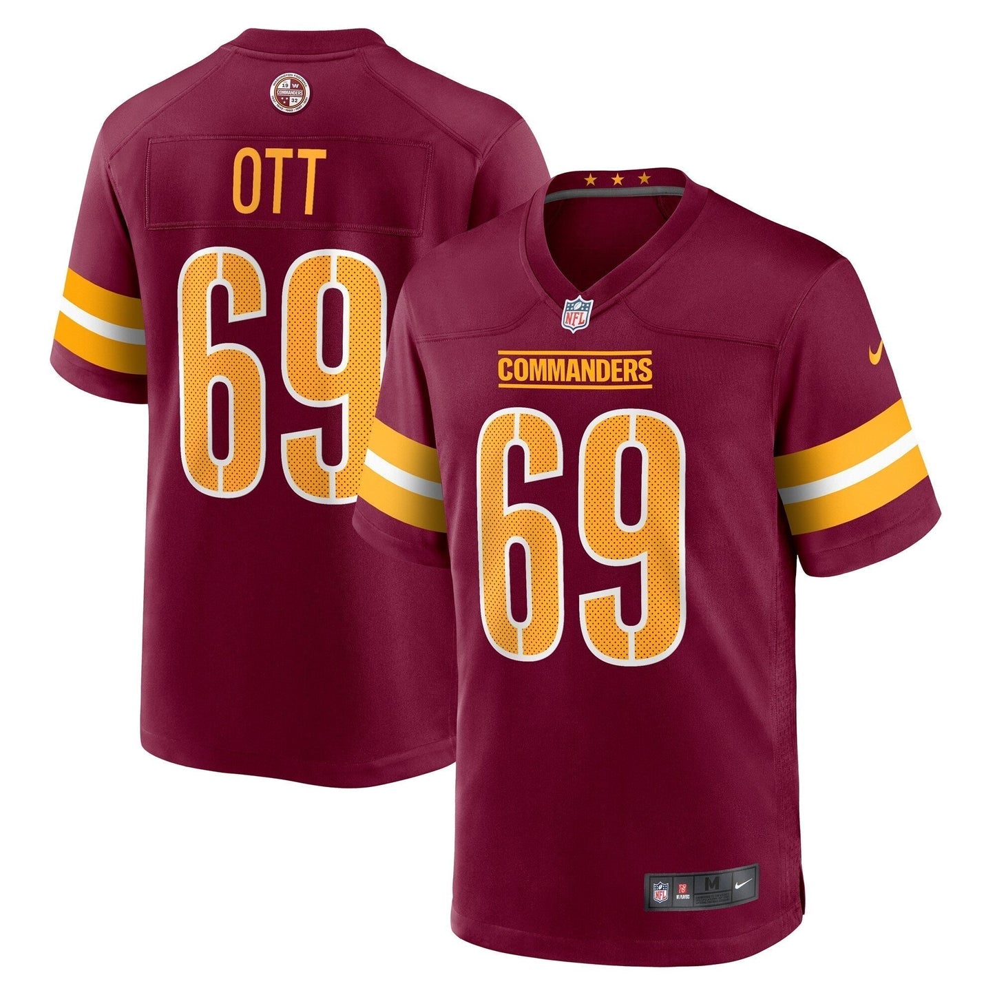 Tyler Ott Washington Commanders Nike  Game Jersey -  Burgundy