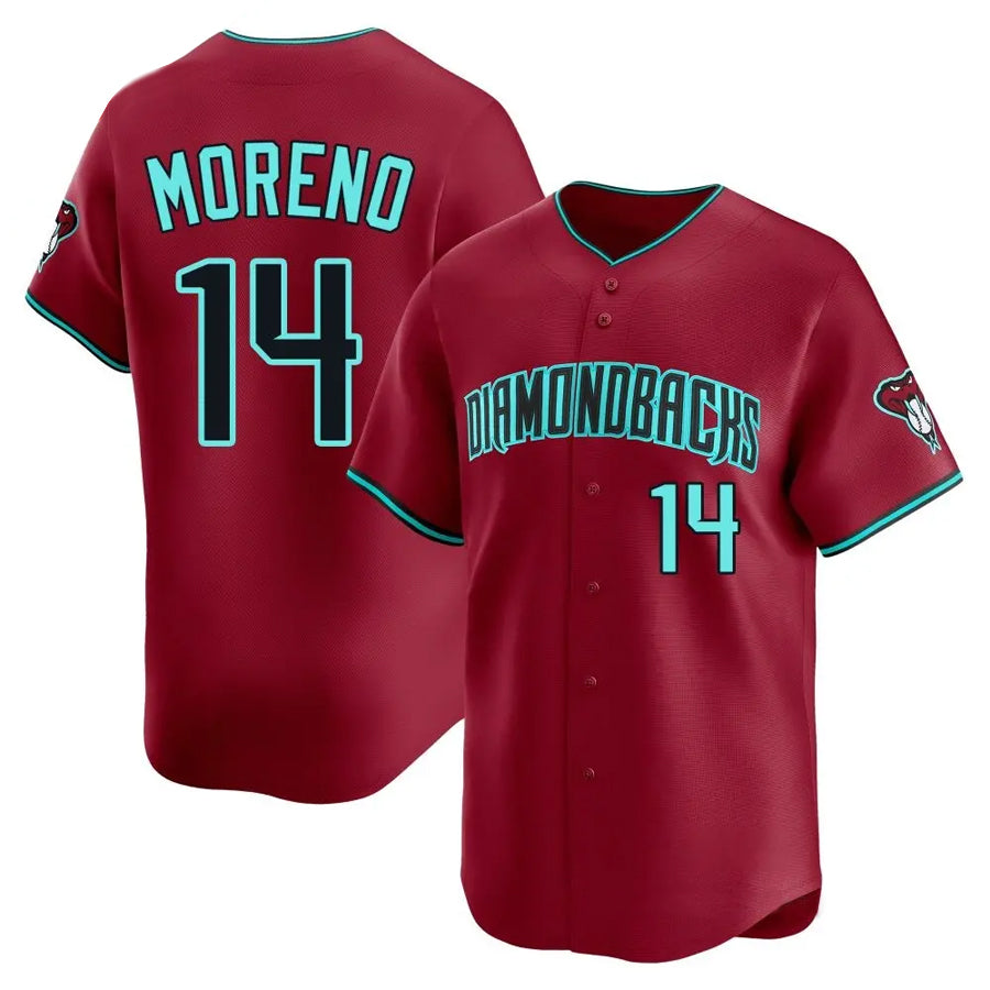 A.Diamondbacks #14 Gabriel Moreno Player Red Home Limited Baseball Jerseys