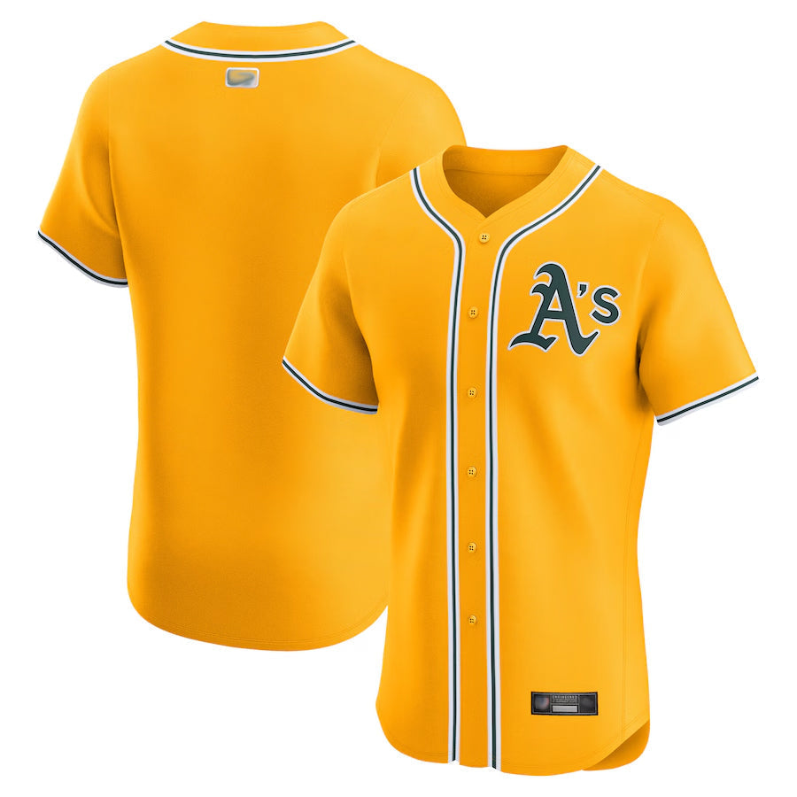Athletics Blank Player Gold Limited Home Elite Baseball Jerseys