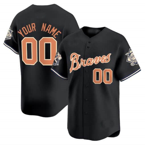 Custom A.Braves Peaches n¡¯ Cream Vapor Premier Limited ¨C All Stitched Baseball Jerseys