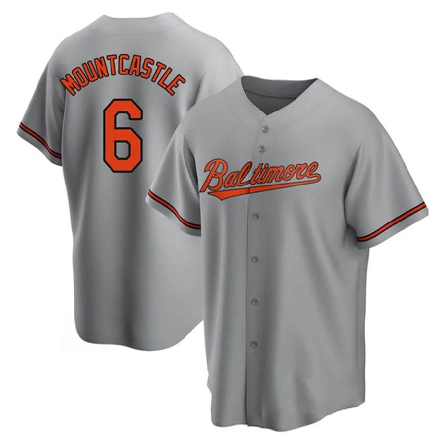 B.Orioles #6 Ryan Mountcastle Player Gray Replica Game Baseball Jerseys
