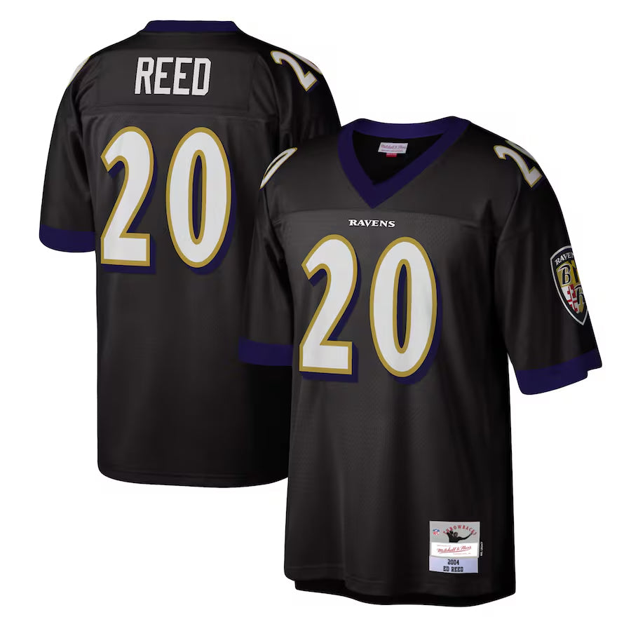 B.Ravens #20 Ed Reed Player  Black Legacy Replica Football Jerseys
