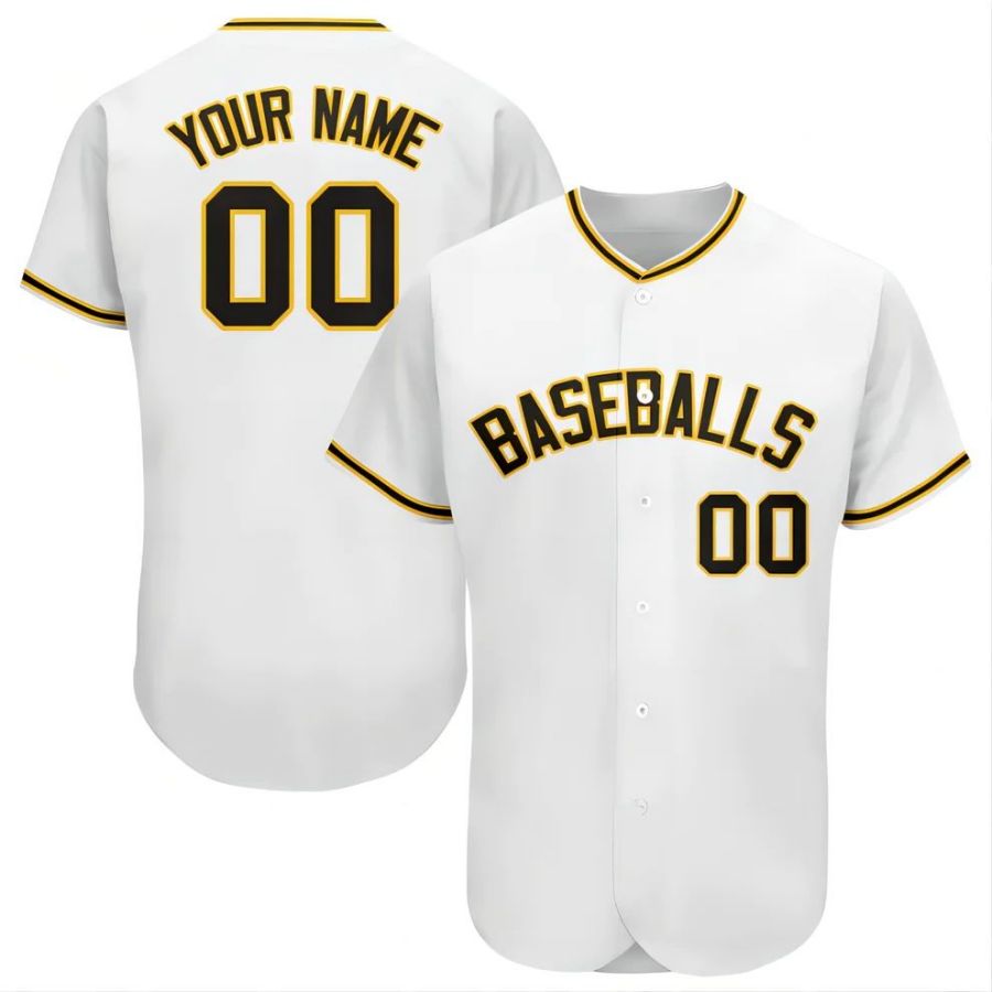 Custom P.Pirates Stitched Personalized Button Down Baseball Jerseys