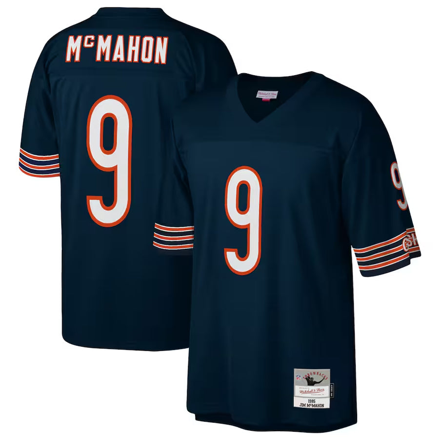 C.Bears #9 Jim McMahon Player  Navy Legacy Replica Football Jerseys