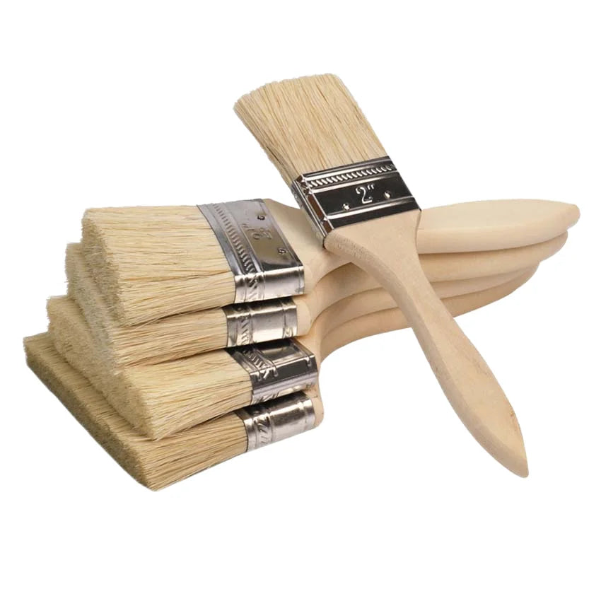2 Inch Natural Bristle Fine Paint Brush with Wooden Handle for Wall Paint DIY Grade OEM 3-Year Warranty