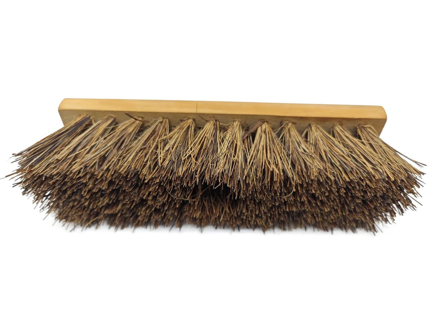 Factory Wholesale Hardwood Block Durabler Natural Fiber Brush Floor Brown Palmyra Coarse Sweeping Push Broom