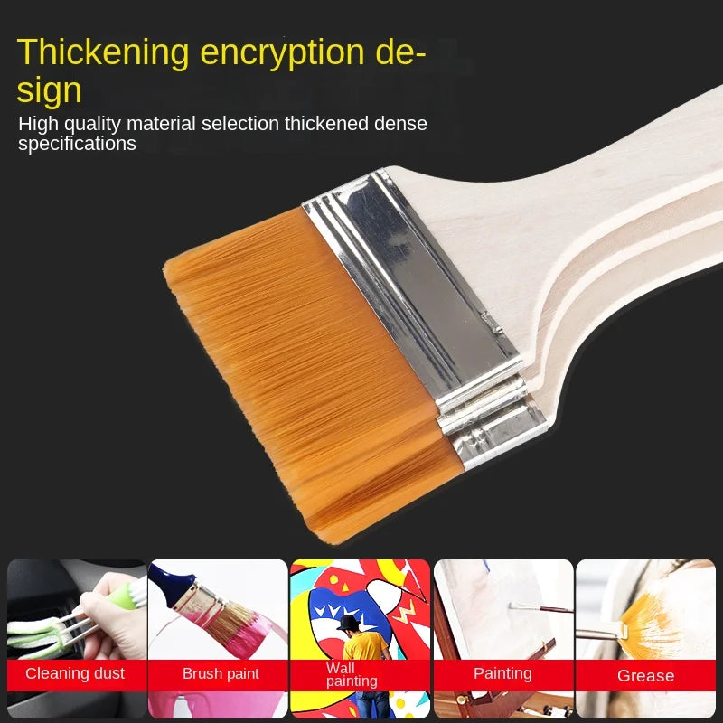 Industrial Grade Nylon Paint Brushes Artist Board for Oil Painting and Small Glue Paint Barbecue Cleaning Brushes