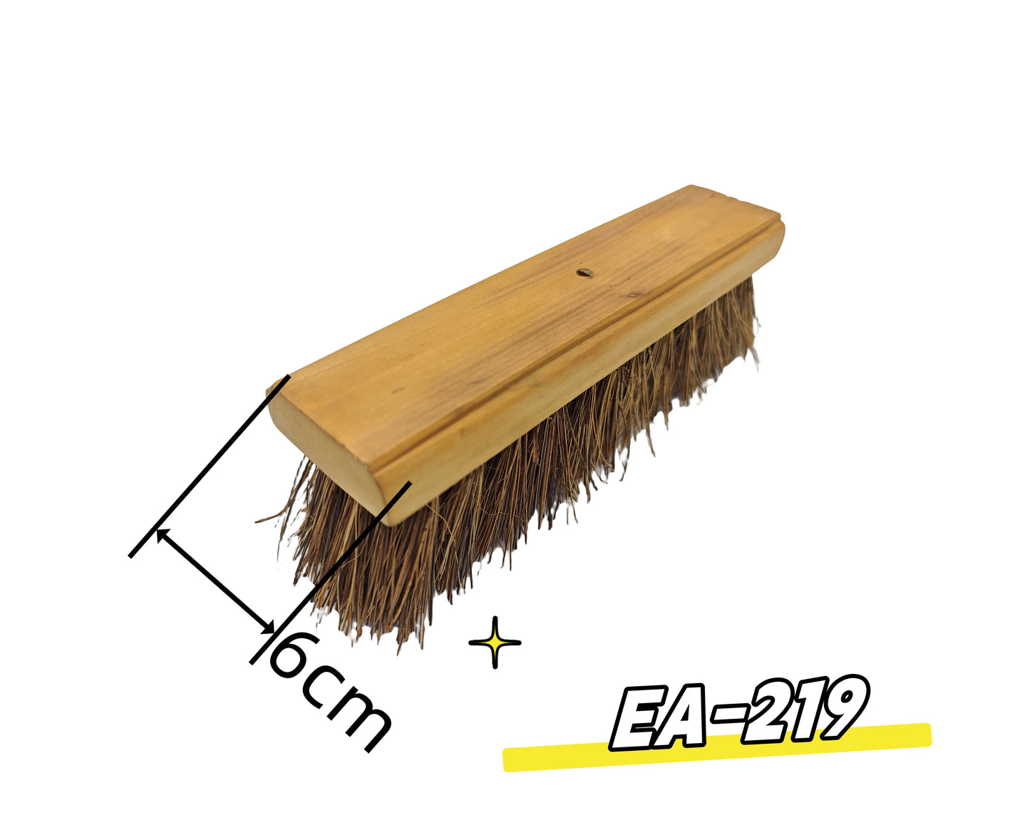 Factory Wholesale Hardwood Block Durabler Natural Fiber Brush Floor Brown Palmyra Coarse Sweeping Push Broom