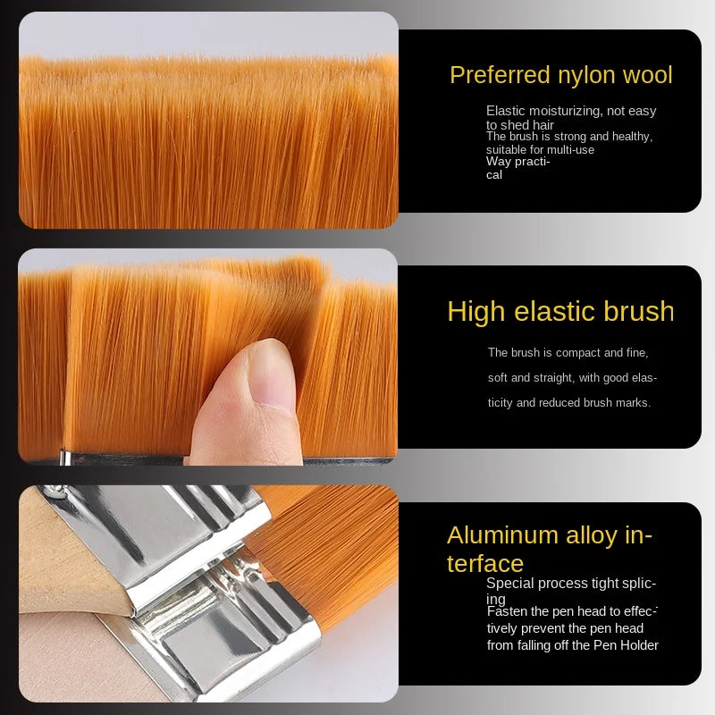 Industrial Grade Nylon Paint Brushes Artist Board for Oil Painting and Small Glue Paint Barbecue Cleaning Brushes