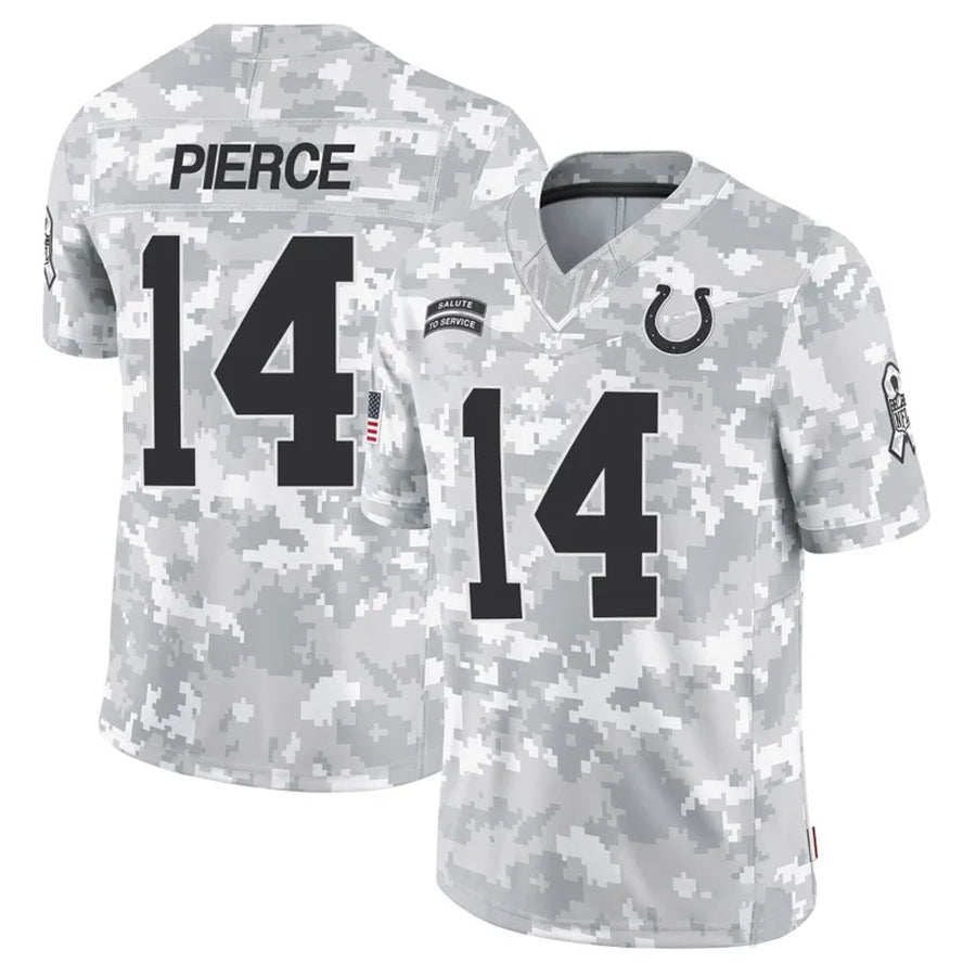 IN.Colts #14 Alec Pierce Player Arctic Camo Salute to Service Limited Football Jerseys