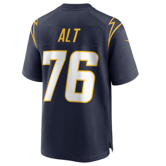 #76 Joe Alt Player LA.Chargers Navy Game Stitched Football Jerseys