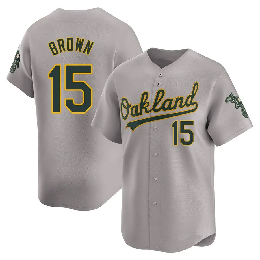 Athletics #15 Seth Brown Player Gray Home Limited Baseball Jerseys