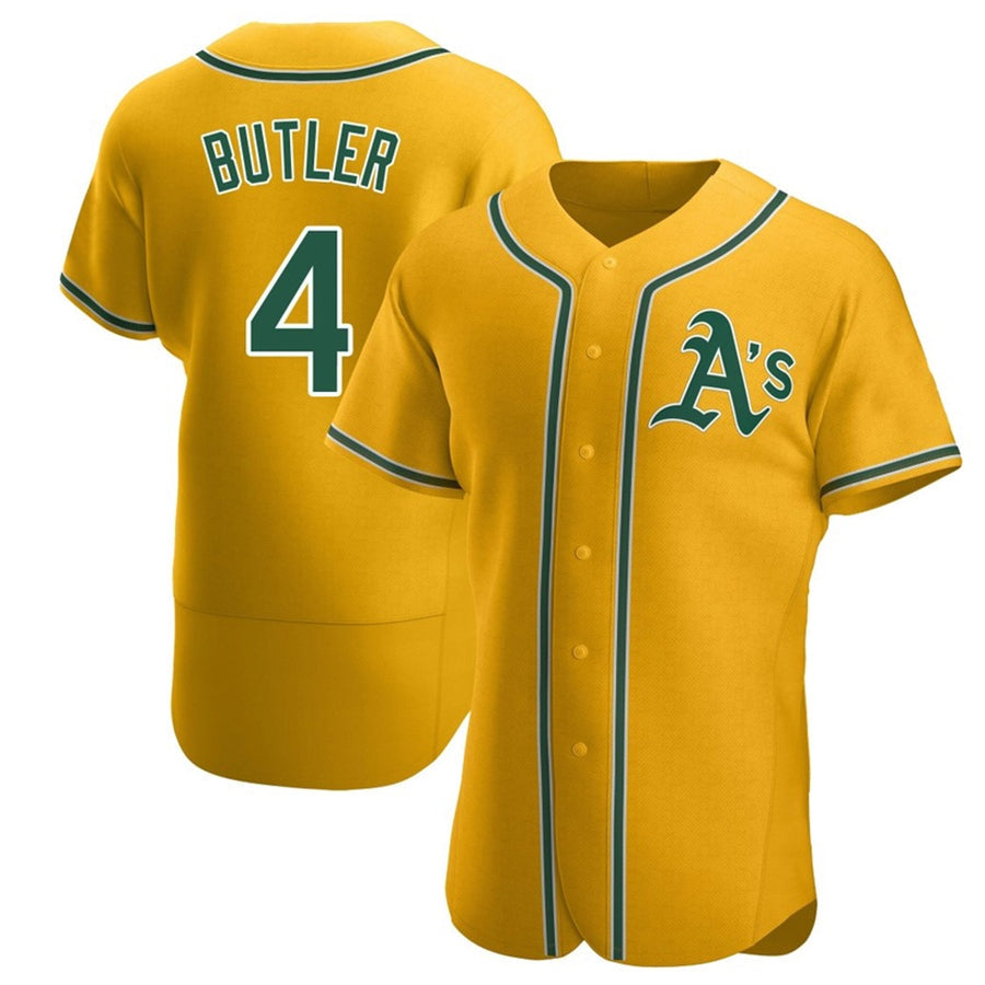 Athletics #4 Lawrence Butler Player Gold  Home Limited Elite Baseball Jerseys