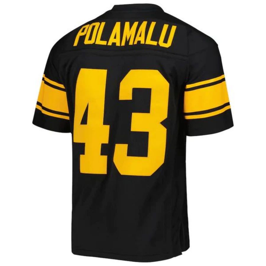 P.Steelers #43 Troy Polamalu  Black Alternate 2008 Legacy Replica Football Jerseys