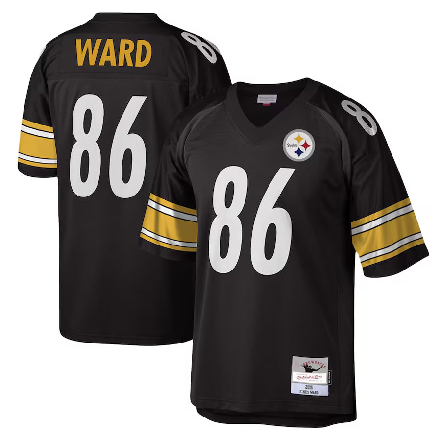 P.Steelers #86 Hines Ward Player  Black Legacy Replica Football Jerseys