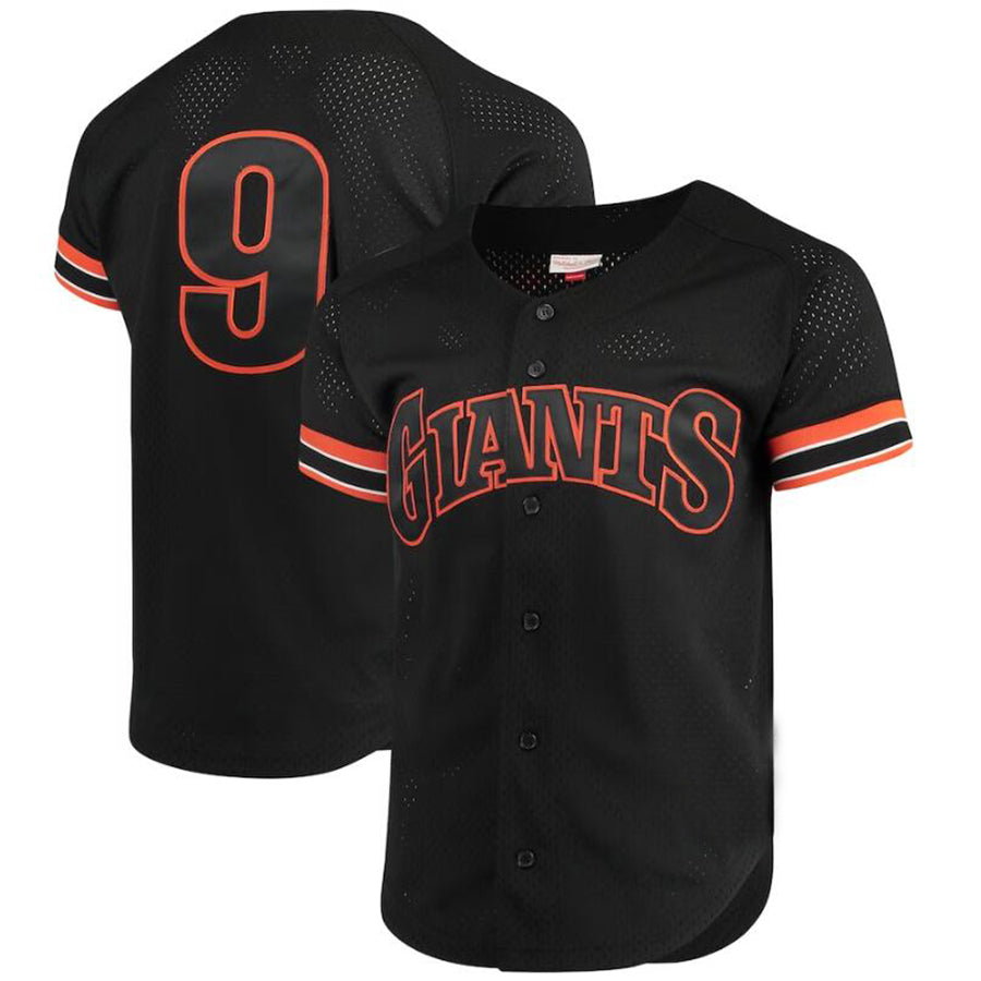 S.Francisco Giants #9 Matt Williams Player  Black Cooperstown Collection Mesh Batting Practice Button-Up Baseball Jerseys