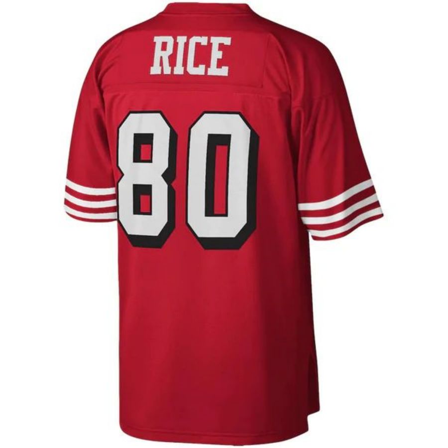 SF.49ers #80 Jerry Rice Player  Scarlet 1994 Legacy Replica Football Jerseys