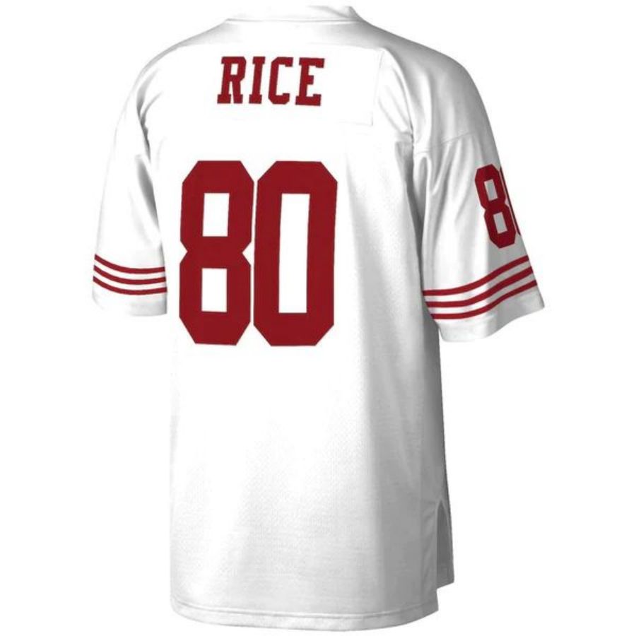 SF.49ers #80 Jerry Rice Player  White Legacy Replica Football Jerseys