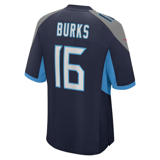 T.Titans #16 Treylon Burks Player Navy Home Game Football Jerseys