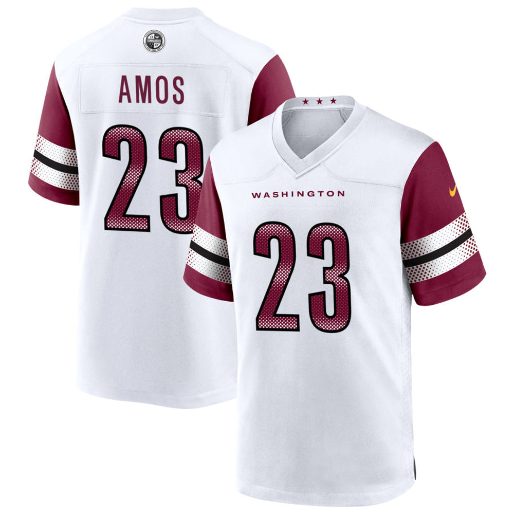 W.Commanders #23 Trey Amos Player White Home Game Football Jerseys