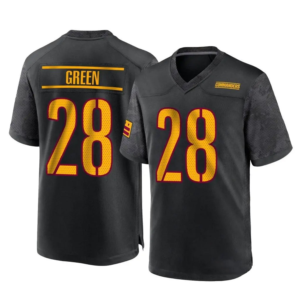 W.Commanders #28 Darrell Green Player Black Home Game Football Jerseys