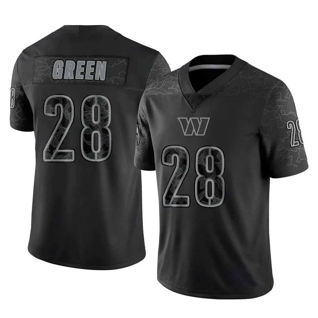 W.Commanders #28 Darrell Green Player Black RFLCTV Limited Football Jerseys