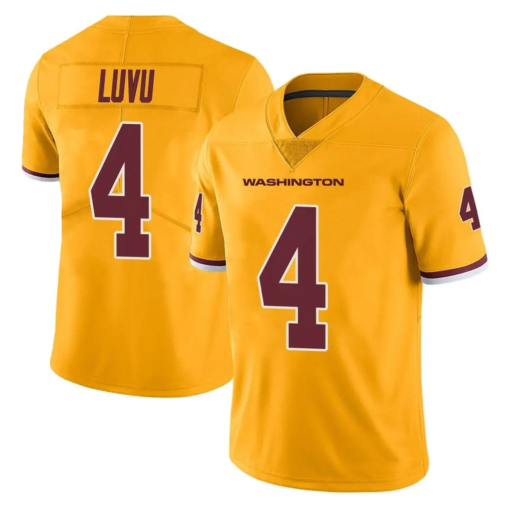 W.Commanders #4 Frankie Luvu Player Gold Vapor Limited Football Jerseys