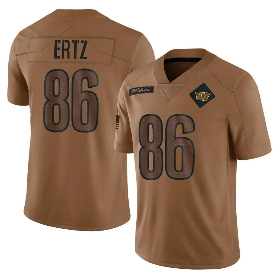 W.Commanders #86 Zach Ertz Player Brown Salute To Service Limited Football Jerseys