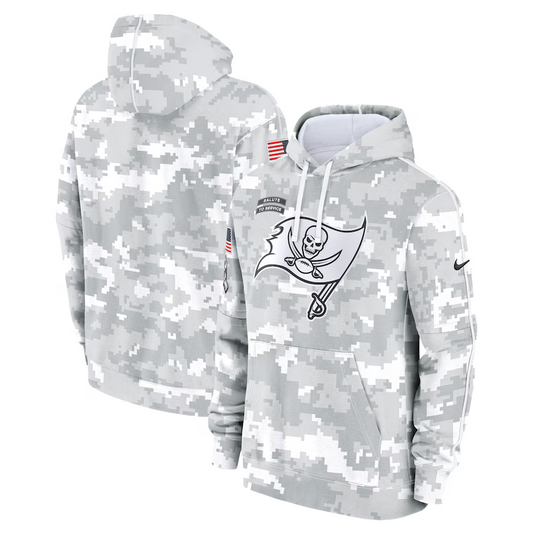 Men's Tampa Bay Buccaneers Arctic Camo 2024 Salute to Service Club Fleece Pullover Hoodie1
