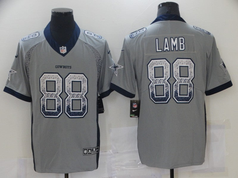 Men's Dallas Cowboys CeeDee Lamb #88 Gray Game Jersey1