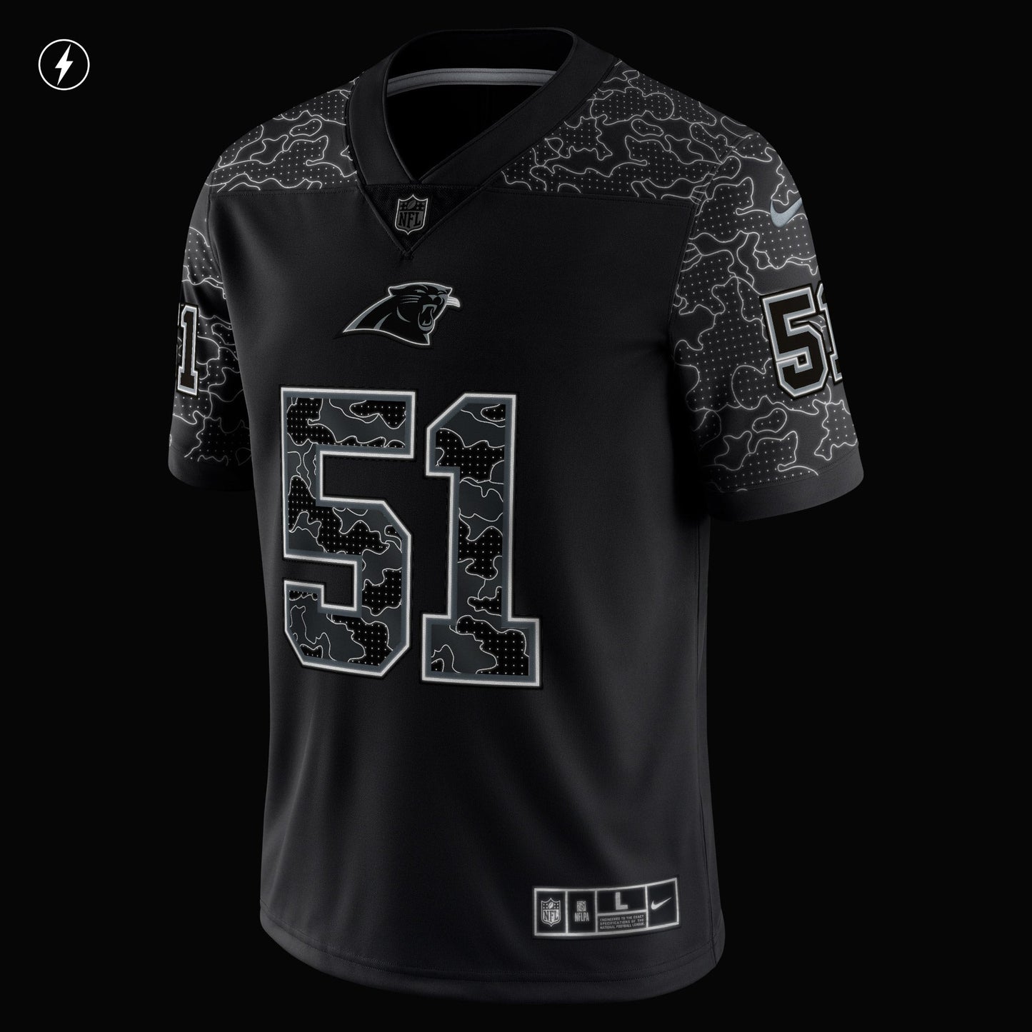 Sam Mills Carolina Panthers Nike Retired   RFLCTV Limited Jersey - Black