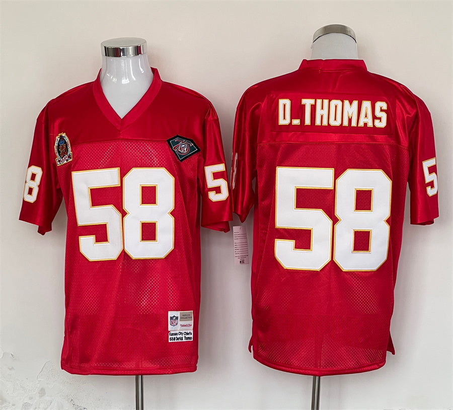 Men's Kansas City Chiefs Derrick Thomas  Red Legacy Replica Jersey1
