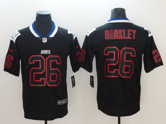 Men's New York Giants #26 Saquon Barkley Black Alternate Game Jersey1