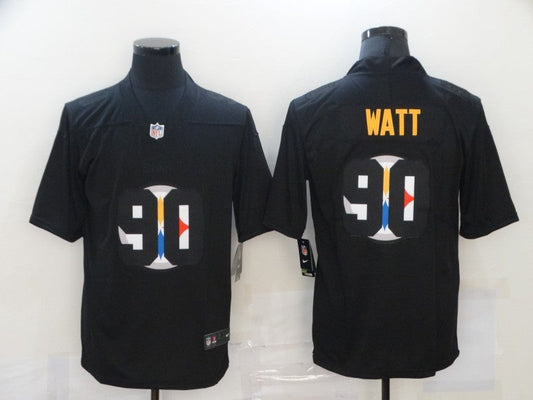 Men's Pittsburgh Steelers T.J. Watt Black Retired Player Jersey1