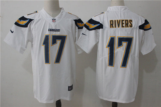 Men's Los Angeles Chargers Philip Rivers #17 White Game Jersey1