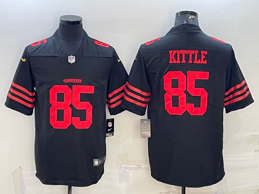 Men's San Francisco 49ers George Kittle #85 Black Player Jersey1
