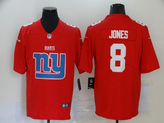 Men's New York Giants Daniel Jones #8 Red Player Game Jersey1