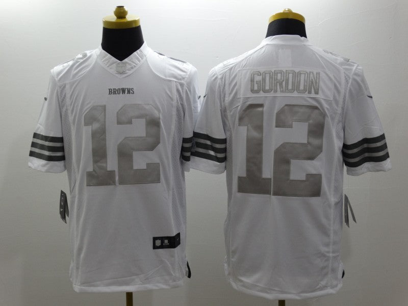 Men's Cleveland Browns Josh Gordon #12 White Game Jersey1
