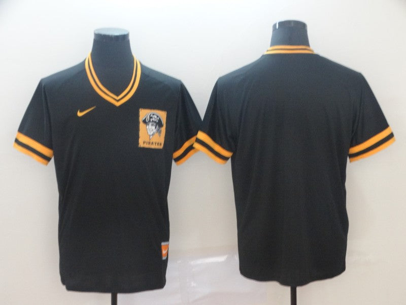 Men's Pittsburgh Pirates Black Blank Replica Player Jersey1
