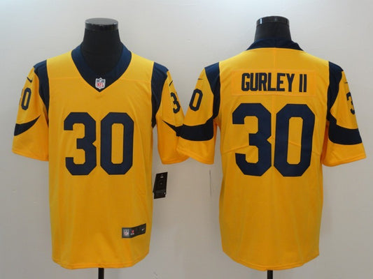 Men's Los Angeles Rams Todd Gurley II #30 Yellow Game Jersey1