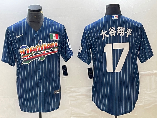 Men's Los Angeles Dodgers Shohei Ohtani #17 Royal Player Game Jersey1