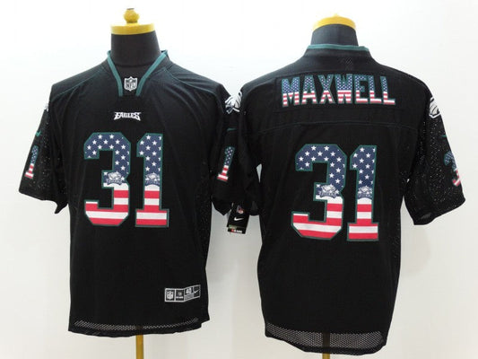 Men's Philadelphia Eagles Byron Maxwell #31 Black Game Jersey1