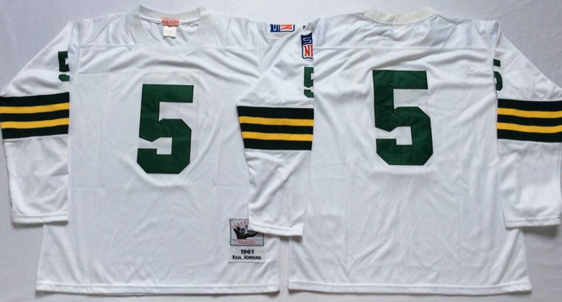 Men's Green Bay Packers Paul Hornung  White Legacy Replica Player Jersey1