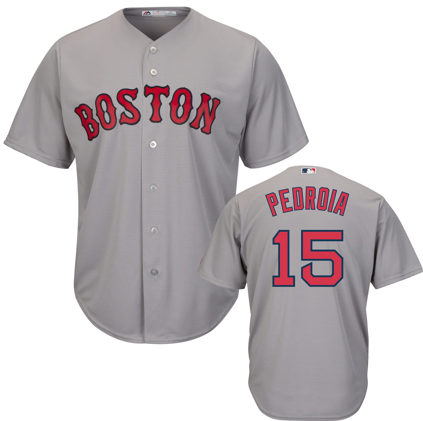 Dustin Pedroia Red Sox Men's  Road Gray Flex Base Collection Player Jersey