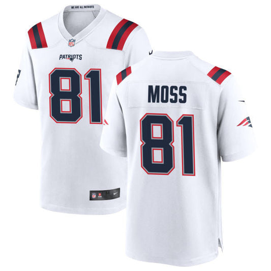 Randy Moss New England Patriots Retired Player Jersey - White